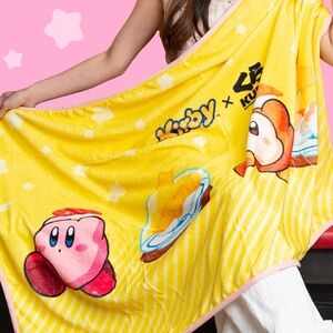 Kura Sushi x Kirby Limited Edition Blanket EXCLUSIVE Bikkura Pon NIP